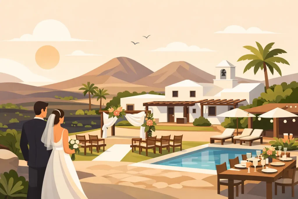 Alquilar hotel rural completo para bodas en Lanzarote